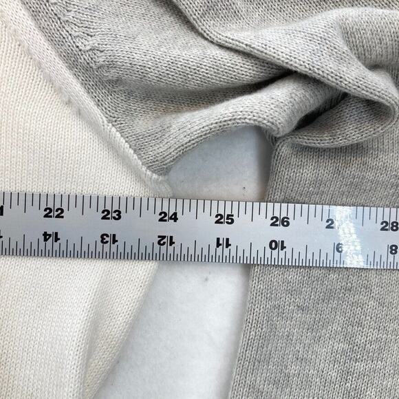 Express Design Studio Cashmere Sweater Women's XL Cream Gray Long Sleeve V Neck - Picture 11 of 14